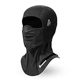 KINGBIKE Ski Maske Balaclava Kaltes Wetter Ultra Warme Vlies Anti Nebel Winddicht für Winter Skifahren Snowboarden Motorradfahren Eisfischen Herren Damen Schwarz (Style-A)