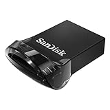 SanDisk Ultra Fit USB 3.2 Flash-Laufwerk 64 GB (Für Laptops, Spielkonsolen und Auto-Audiosysteme, Plug-and-Stay, 300 MB/s Lesen, RescuePRO Deluxe Software)