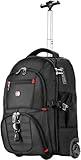 star cloud 21x14x9 Reiserucksack mit Rollen – Wasserabweisender Rucksack Trolley mit 17,3' Laptopfach – Handgepäck Rucksack Rollen für Geschäftsreise, Hochschulen & Wochenendtrip