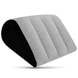 Prosixtoy Keilförmiges Kissen zur Reduzierung von Druck auf Taille und Rücken, aufblasbar, minimalistisch, für Yoga-Haltung, Grau