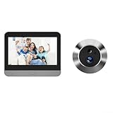 Yhenlovtt Smart Türspiegelkamera mit 4,3 Zoll Display, 1080P HD Wireless WiFi Türklingel Sicherheitskamera, PIR Bewegungssensor, Nachtsicht-Gegensprechanlage