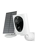 virtavo 2K Überwachungskamera Aussen Solar Akku WLAN HD Kabellos Kamera, Nachtsicht WiFi Outdoor,außen/innen Lange Standby-Zeit, Funktioniert mit Alexa, PIR, 2-Wege Audio,Cloud/SD Storage