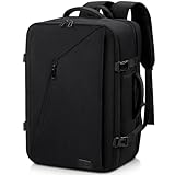 Star Cloud Handgepäck Rucksack, 40L Groß Reiserucksack Kofferrucksack Flugzeug Tasche, Travel Backpack Carry On Luggage für 17 Zoll Laptop, Reisetasche Koffer Herren Damen Cabin Bag für Reise, Schwarz