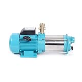 Centrifugal Pump,IP44,Hauswasserautomat Gartenpumpe Kreiselpumpe 1300W 4000 L/h 9.8 bar,robuste und rostfreie Edelstahlwelle,（1*Pressure Switch+Manomete）Verwendet für Haushaltswasser
