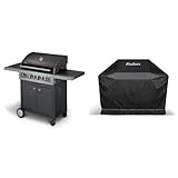 Enders Gasgrill BOSTON BLACK 4 IK TURBO, 4-Brenner + Backburner-Infrarotbrenner & Abdeckhaube für Gasgrills: MONROE PRO 3 SIK + 4 SIK mit Kocher (ab 2020)