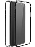 Black Rock - Hülle 360 Grad Glass Case passend für Apple iPhone 11 I Durchsichtig Handyhülle, Magnet Verschluss, Cover (Transparent mit schwarzem Rahmen)