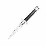 Haller Unisex – Erwachsene Taschenmesser Stiletto Micarta groß, schwarz, one Size