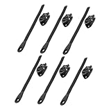 ibasenice 6 Stück Riemen für Rollschuhschuhe Schuhriemen Eiskunstlauf Wachen Hockey -Skate Guards Rollschnalle Leine für Rollschuhe Snowboard-Knöchelleiter-Riemenbindung Eislauf PVC Black