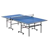 VEVOR Ping-Pong-Tisch, Tischtennistisch, professionelles Tischtennisspiel, Indoor, tragbare MDF-Tischtennisplatte, Faltbarer Ping-Pong-Tisch mit Schnellklemmnetz und feststellbaren Rädern