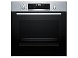 Bosch HBG578BS3, Serie 6, Einbau-Backofen 60 x 60cm, Pyrolyse-Selbstreinigung, Air Fry Funktion, Automatikprogramme, 3D-Heißluft, Hydrolytische Reinigungshilfe, Soft Close, LCD-Display, Edelstahl