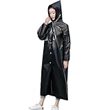 ZWCSHUU EVA Unisex Regenmantel Verdickter wasserdichter Regenmantel Damen Herren Camping Wasserdichter Regenbekleidungsanzug Regenponcho(Thickened version-02)