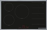 Bosch PXV845HC1E Serie 6 Smartes Induktionskochfeld (autark), 80 cm breit, Freie Platzwahl, 28 cm große Induktions-Kochzone, Umlaufender Rahmen, Kochfeldbasierte Haubensteuerung