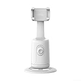 Handy-Gimbal-Stabilisator-Ständer, wiederaufladbar, Live-Auto-Tracking-Stativ, intelligenter 360°-automatischer Gesichts-Tracking, Gimbal verstellbare Winkel (weiß)