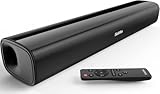 Saiyin Soundbar für TV Geräte, 40 Watt kleine Soundbar für TV, Surround Sound System TV Soundbar Lautsprecher mit Bluetooth/Optical/AUX Anschluss für PC/Gaming/Projektoren, 17 Zoll