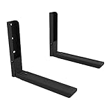 Mahara Universal Mikrowellen Wandhalterung - Tiefenverstellbare Wandhalterung für Mikrowelle, Mikrowellenhalterung mit 45 kg Maximalgewicht - Schwarz, Ablage für Mikrowelle, Wandständer