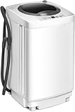 FANTASK Mini Waschmaschine 3,5KG, Waschvollautomat mit Schleuder, 6 Programme, Toplader Waschmaschine inkl. Pumpe