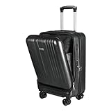 BKEKM Reisekoffer Handgepäck, USB-Ladeanschluss, Koffer, Reisegepäck auf Rädern, PC-Hartschalenkoffer mit Vordertasche, Trolley-Gepäck Reisen