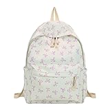 Kletterständer, Rucksack, Riemen, Rucksack, ästhetischer Reise-Tagesrucksack für Damen, Schleife, Schulrucksack, Anime (lila, Einheitsgröße)