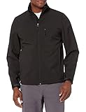 Amazon Essentials Herren Wasserbeständige Softshelljacke, Schwarz, L