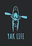 Notizbuch A4 liniert mit Softcover Design: Kanu Kajak Paddel Geschenk Spruch Yake Life Paddeln: 120 linierte DIN A4 Seiten