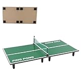 Mini Tischtennisspielset, tragbare Tischtennisplatte, faltbar interaktives Tischtennisspielzeug mit Netz, Schlägern und Bällen, mehr Spaß, platzsparend