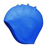 Badekappe für langes Haar,Pool-Silikon-Badekappe -Dehnbare Badekappen mit Ohrenschutz, wasserdichte Badekappe, um das Haar trocken zu halten, für Kinder und Erwachsene
