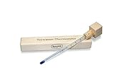 Ronnefeldt Teethermometer für Temperaturmessung von Wasser Teewasser Tee Thermometer Holz