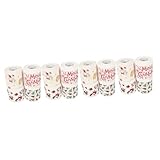 Garneck 4 Sätze Weihnachtliches Toilettenpapier Festliche Weihnachtsmuster Für Bad Und Büro Und Reißfest Zur Dekoration Ihrer Weihnachtsfeier 4 Rollen * 4