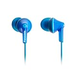 Panasonic RP-HJE125-A Ergofit In-Ear-Kopfhörer mit kraftvollem Klang, bequemem rutschfestem Sitz und 3 Größen von Ohrstöpseln, blau