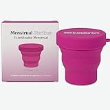 Eureka!Cup Sterilisator für Menstruationstassen, Mikrowellenbehälter zur Sterilisation in 3 Minuten, Reiniger für Menstruationstassen, sicheres Silikon