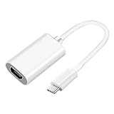 USB C auf HDMI Adapter, 4K USB Type-C auf HDMI Adapter, USB C zu HDMI Audio Video Adapter, USB C auf HDTV Adapter Kompatibel für iPhone15/Pro/Plus/Max Samsung Galaxy Huawei Pixelbook, Surface Go usw