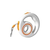 Galatée Rollleine Für Hunde, Verwicklungsfreies Nylonband, 360°-Leine Ohne Verwicklungen, Einhändige Bremse, Pause, Sperre, Robuste Leine Für Training Und Laufen(Orange)
