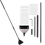 Algenschaber Aquariumschaber,Aquarium Reinigungswerkzeuge,Aquarium Algen Rasiermesser Schaber,62cm aus Edelstahl mit Abnehmbarer Stange 10 Klingen für Reinigung von Aquarien-Glas-Fischbecken
