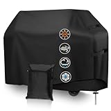 MWZEAUL Grill Abdeckhaube 147x61x117 cm, Gasgrill Abdeckung 210D Oxford-Stoff mit PU-Beschichtung, Grillabdeckung Wetterfest, Anti-UV, Wasserdicht & Reißfest, Grillhaube für Weber, Enders, Char Broil