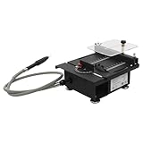 100W 6000RPM Mini Tischsäge aus Kaltgewalztem Stahl, 0-90° Schneidewinkel Einstellbare Tischkreissäge mit 7-Gang Geschwindigkeit, Multifunktionale Tischsägenschneider für Schneiden, Schleifen