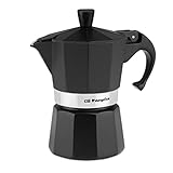 Orbegozo KFN 310 - Italienischer Kaffeekocher aus Aluminium, Kapazität: 3 Tassen, ergonomischer Griff, Sicherheitsventil, abnehmbarer Filter