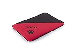 Mr. Doggy Personalisierte Hundematte, wasserdicht und waschbar, Matratze für große, kleine und mittelgroße Hunde, Außen- und Innenbereich, robustes Hundebett (L - 105 x 75 x 6 cm, Rot)