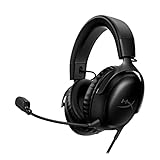 HyperX Cloud III – Kabelgebundenes Gaming-Headset, PC, PS5, Xbox Series X|S, abgewinkelte 53mm-Treiber, DTS, Memory-Schaum, Stabiler Rahmen, ultraklares 10mm-Mikrofon, USB-C, USB-A, 3,5mm, Schwarz