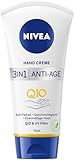 NIVEA 3in1 Anti-Age Q10 Hand Creme (75 ml), Anti-Falten Handpflege mit Q10 und UV-Filter, pflegende Hautcreme für normale bis trockene Hände