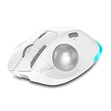 Multifunktionale Kabellose Maus, Kabellose Bluetooth 2,4 G Trackball-Maus Mit RGB-Beleuchtung, Programmierbar, Mit Shortcut-Tasten, Ergonomische Maus Für Windows, Pc Und Mac (Weiß)