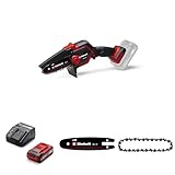 Einhell Akku-Astkettensäge GE-PS 18/15 Li BL Power X-Change (18 V, Brushless, 12,5 cm Schnittlänge, werkzeugloser Schwert- und Kettenwechsel, inkl. 3,0 Ah Plus Akku, Ladegerät und Ersatzschwert-kette)