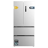 Cecotec Französischer Tür Kühlschrank Inox 463L Bolero CoolMarket FD 436 Inox E Höhe 183 cm, Breite 83,6 cm, geringer Verbrauch, Inverter Plus Kompressor, Total No Frost, MultiAirFlow, Urlaubsmodus