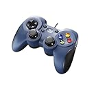 Logitech F310 kabelgebundenes Gamepad, Controller mit Konsolenartigem Layout, 4 Tasten D-Pad, XInput/DirectInput, Komfortable Griffflächen, 1,8 m Kabel, PC - Blau/Grau