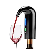 Elektrischer Weinbelüfter Ausgießer, tragbarer One-Touch-Weindekanter und Weinspender Pumpe für Rot- und Weißwein Multi-Smart Automatischer Wein-Oxidationsspender, USB wiederaufladbarer