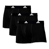 Adidas Boxershorts Herren (3er Pack) Unterhosen (Gr. S - 3XL) - bequeme Unterhosen, Schwarz 1, L