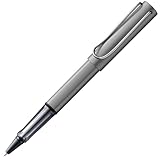 Lamy AL-star graphite Tintenroller - leichter Stift mit transparenten, ergonomischen Griff & Strichbreite M - Gehäuse aus Aluminium – mit Tintenrollermine M 63 Strichbreite M in schwarz