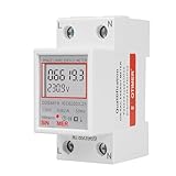 Din-Schienen-Digital-Einphasen-Energiezähler LCD-Anzeige Wattmeter Stromverbrauch Energie Stromzähler KWH 220 V 230 V 50 60 Hz(2PC-StyleB)