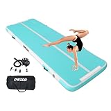 Dwzdd Gymnastik Air matte Track, 3 m/4 m/5 m/6 m Gymnastikmatte für Kinder, Turnmatte Aufblasbare Tumble Strecke für Zuhause/Fitnessstudio/Training/Cheerleading/Wasse