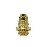 HALOTEC E14-Lampenfassung aus vergoldetem Metall mit Unterlegscheibe für Lampenschirme, Lampenfassung, E14-Gewinde für Lampenschirme, einfache Montage