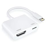 BLUESEABUY Lightning HDMI Adapter für iPhone iPad Digital AV Adapter Kompatibel mit allen iPhones und iPads für Fernseher, Monitor, Projektor